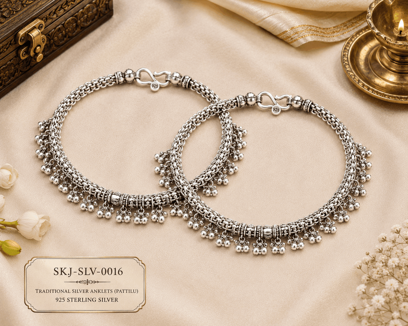 Silver Pattilu (Anklets Pair)